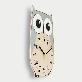 detail image2 Rich Owl non-ticking Silent Wall Clock (gray)