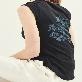detail image1 Back blue Flower Black(L) T-Shirts