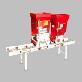 full image Manual chain roller type sower with scattering double container