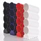 detail image1 Open People Wave Pen Holder Pencil Holder 4 Division for Short Pens (4Colors)
