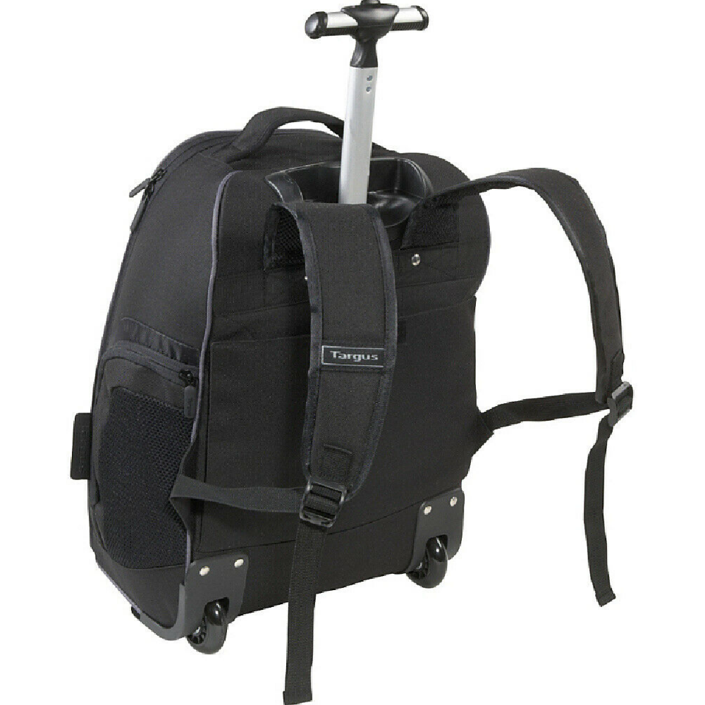 Compact Rolling Laptop Backpack Black/Gray Business Bag 16"-TSB750AP