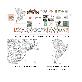detail image2 Dream Sky Nation-Map Decorative Coloring Painting DIY Paper Continent Map - South America