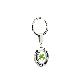 detail image3 Clover Keyring - Fancy Resin Craft Art Pressed Real Four Leaf Clover Key Chain - Black Round Shape