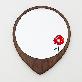 detail image2 Peony blossom wooden hand mirror