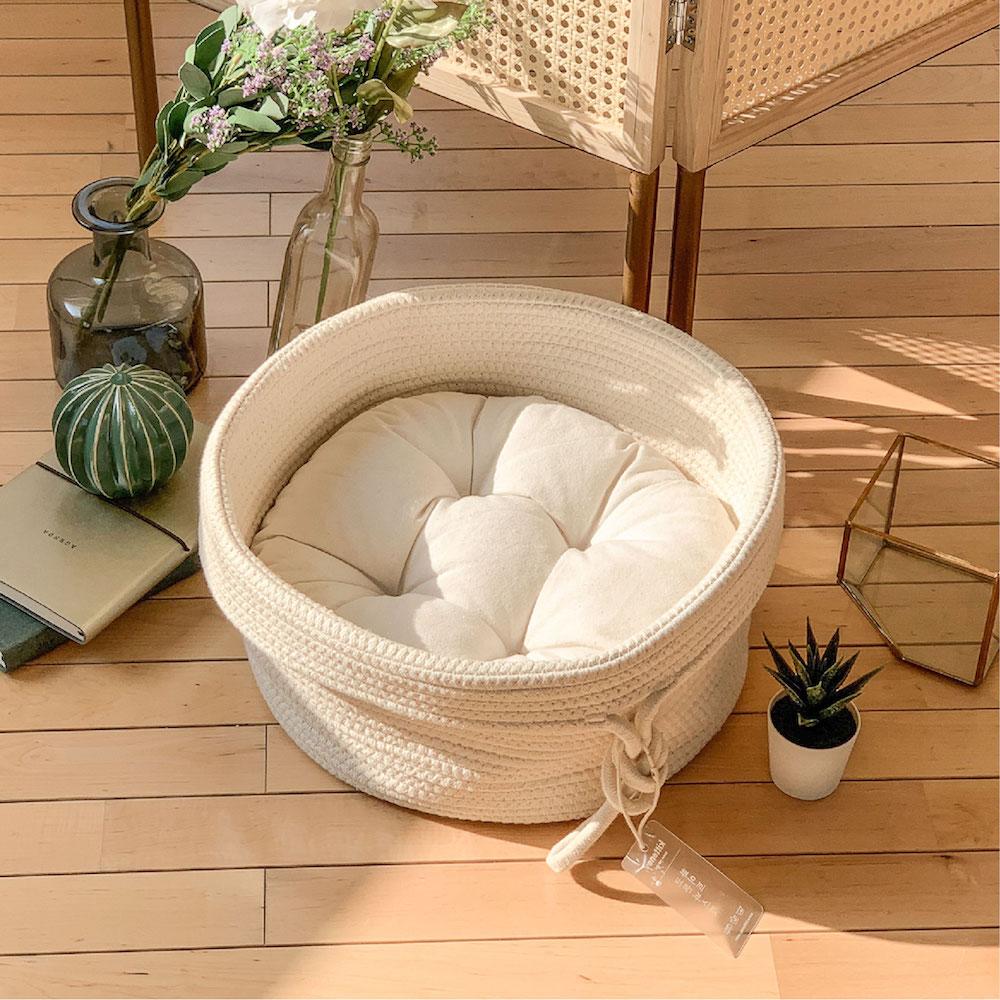 White cotton Basket