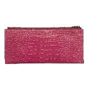 WISHBAYHA.K N Flat Zipper Long Wallet Simple Zen Style Calf Leather Natural Fruit Dyeing 23.5*13.5*9