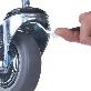 detail image2 5inch Heavy Duty Caster, All Swivel 1/2-13UNC1 Stem Caster with Side Locking and Rubber Plastic