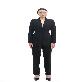 full image SUITHEEL LOOSE FIT BELTED SINGLE SUIT - BLACK