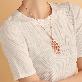 detail image2 Silver embroidery crafted Scarf Necklaces : K17