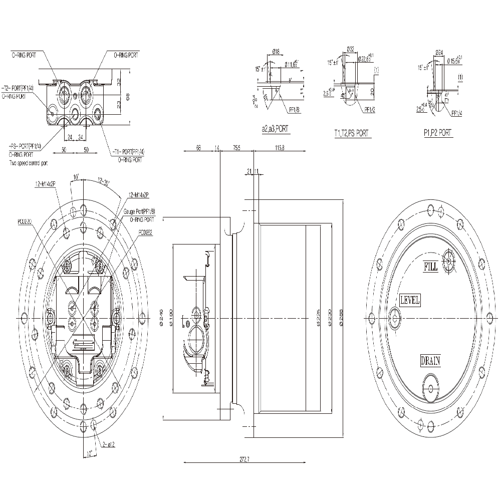 NABTESCO GM06VA TRAVEL MOTOR ASS'Y & EXCAVATOR FINAL DRIVE