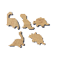 detail image2 Korean Wooden Bath Toy Manufacturer, HINOKI WOODEN BATH TOYS - DINOSAUR SET