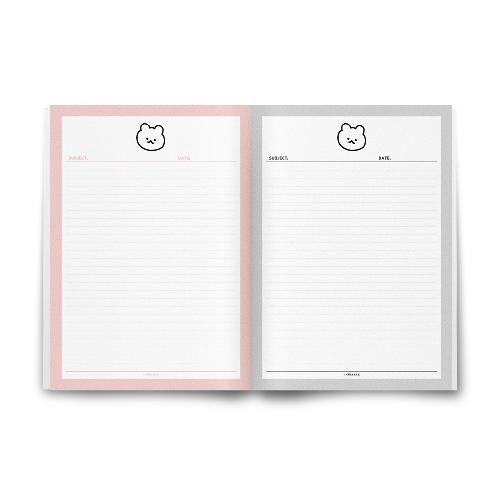 Half line note with a siot bear without bond and detachable per page (Gray)