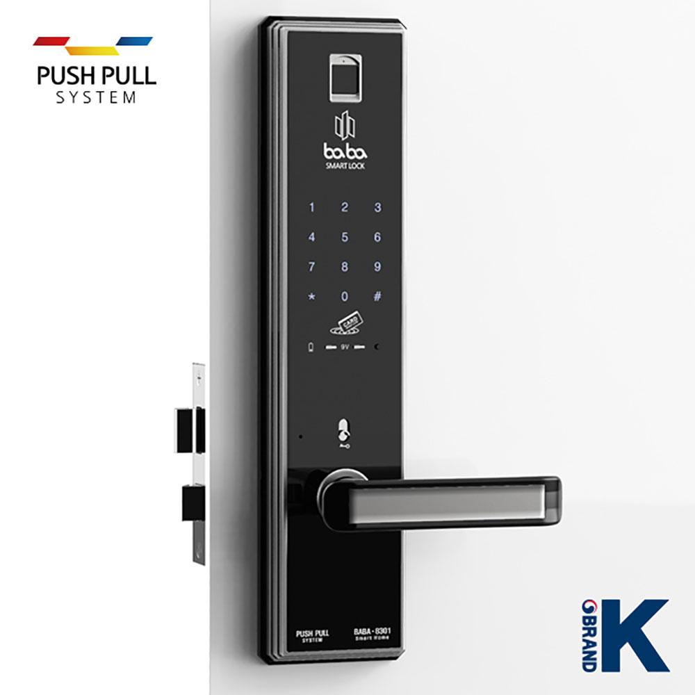 Smart Digital Door Lock BABA-8301 (4-way) 7 Colors Fingerprint Sensor Key Pad