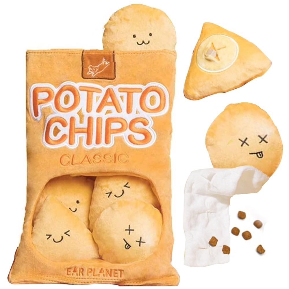 Potato chip nose walk toy