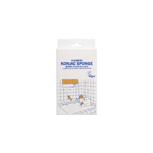 CLEABEAR KONJAC SPONGE | Vegan Cosmetics, Plastic-free, Body Sponge, Konjac Sponge, Vegan Bath, Shower Ball, Bath