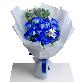 full image Soap Rose Flower Bouquet (Blue Rose)