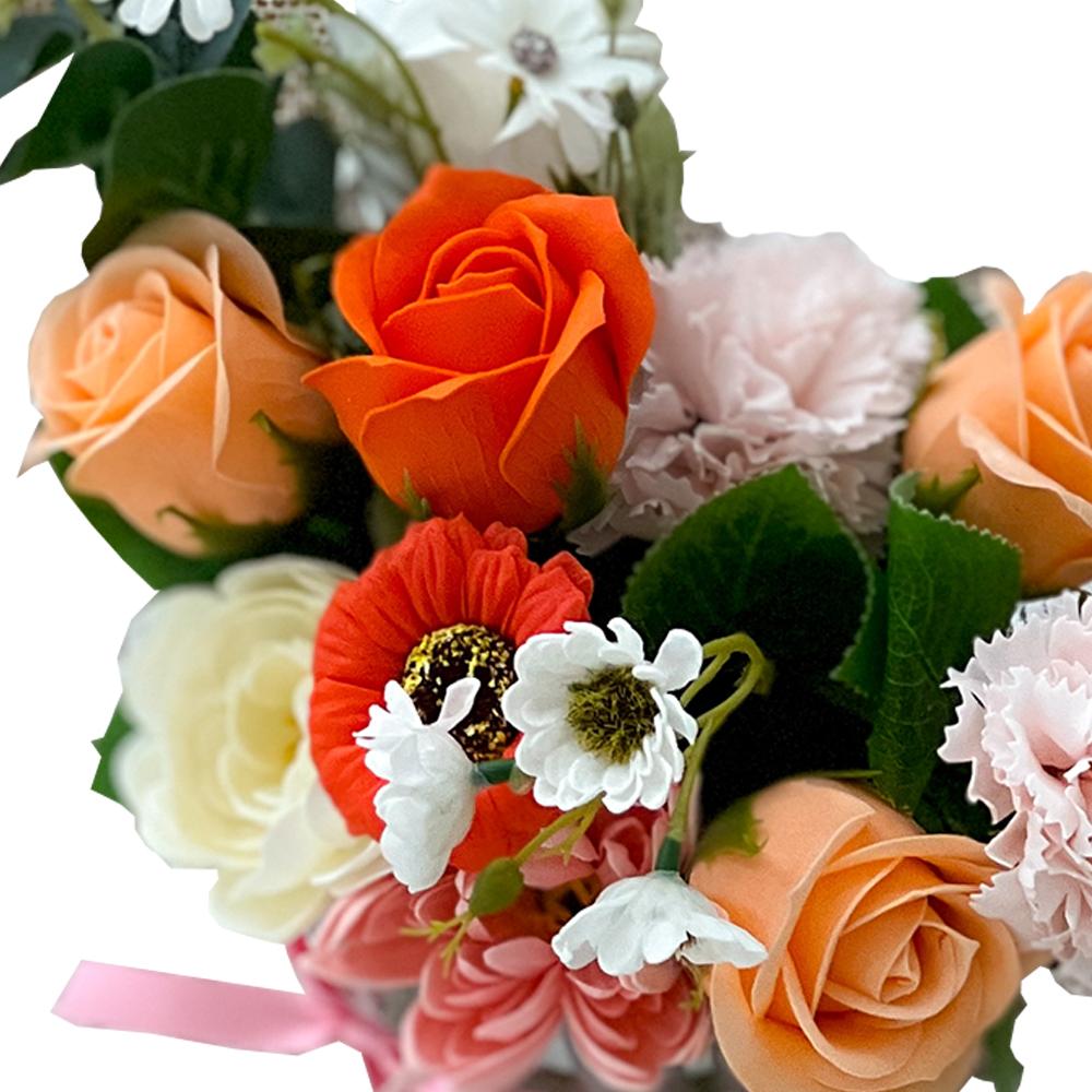  Soap Flower Carnations Center Piece  M (Peach Pink)