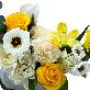 detail image2  Soap Flower Carnations Center Piece  M (White Yellow)
