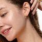 detail image3 Round Volume Pink Earrings ( S925 )