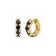 detail image1 Round Volume Black Earrings ( S925 )