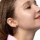 detail image4 Round Volume Black Earrings ( S925 )