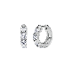 full image Round Volume White Earrings ( S925 )