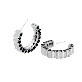 detail image1 Solar Circle Black Earrings ( S925 )