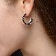 detail image4 Solar Circle Black Earrings ( S925 )