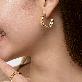 detail image2 Solar Circle White Earrings ( S925 )