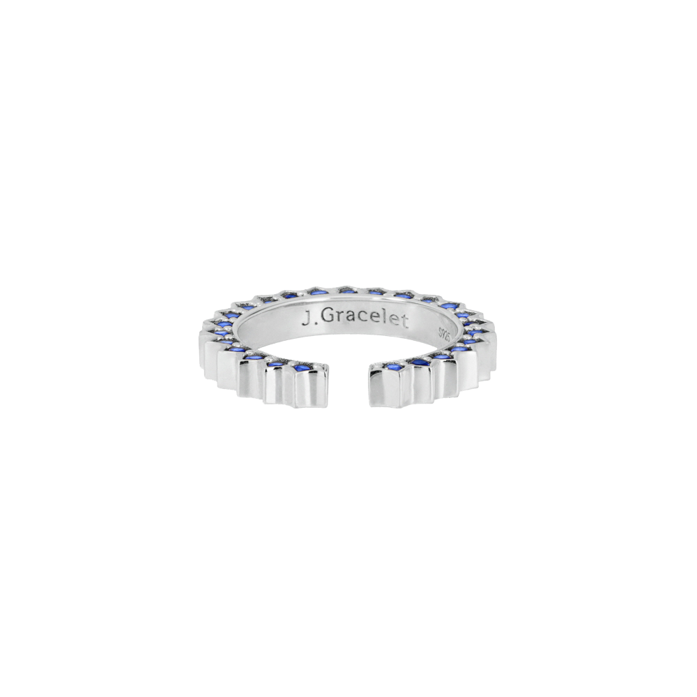 Solar Circle Sapphire Ring ( S925 )
