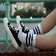 detail image3 3 Color 3 Stripe Cotton Athletic Socks
