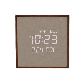 full image Wooden Frame Backlight Nightlight LED Wall Clock