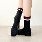 detail image1 [MK SOCKS] Cotton 3-color  (2 black + 2 white + 2 grey) 2-Sttripe Athletic Sports Socks