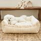 detail image1 MOONGMING Bumper Cushion for Pets, Cotton Linen, Safety Test Completed, Comfortable Cushion for Dogs