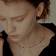 detail image2 Silky Gold Chain Choker Necklace