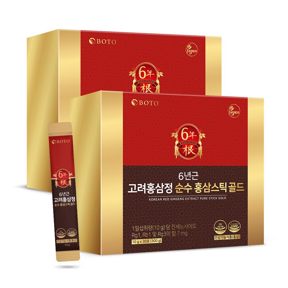 BOTO 6 Years Korean Red Ginseng Extract Pure Stick Gold