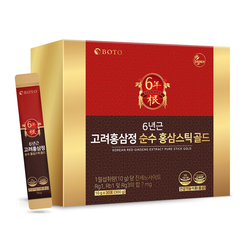 BOTO 6 Years Korean Red Ginseng Extract Pure Stick Gold