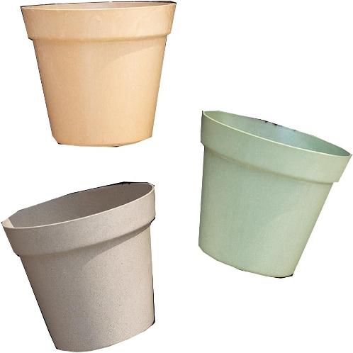 Freefactory Flower Plant Pot with Drainage Holes and Saucer Tray(Large/Moss Green)