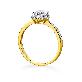 full image 18K GOLD RING SET WITH CZ STONES & SYNTHETIC STONES