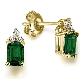 full image GOLD EARRING SET WITH SYNTHETIC STONES