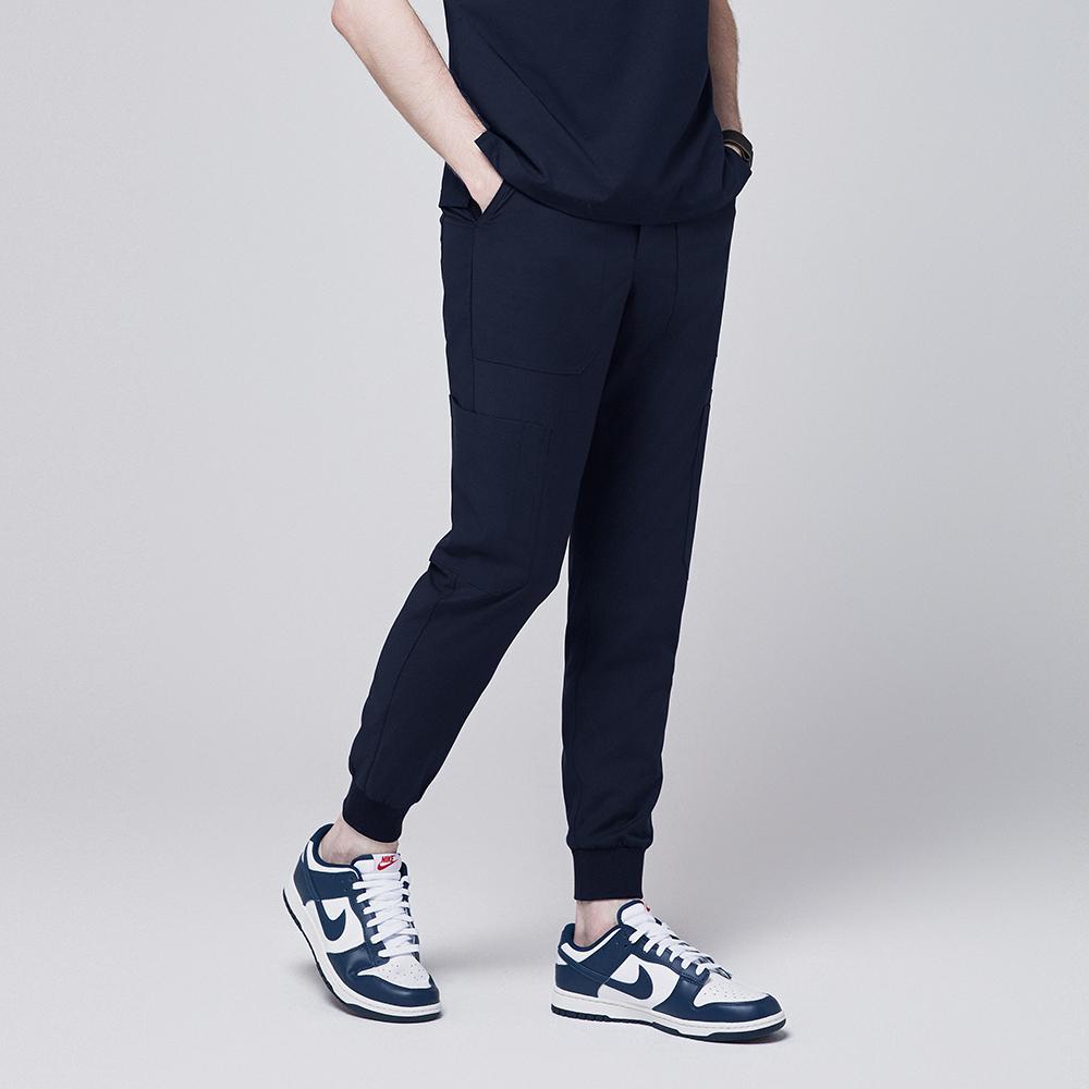 Men's-8-Pocket-Jogger-Scrub-Pants-Navy