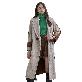 full image Alpaca Wool Fake Leather Pocket Handmade Coat