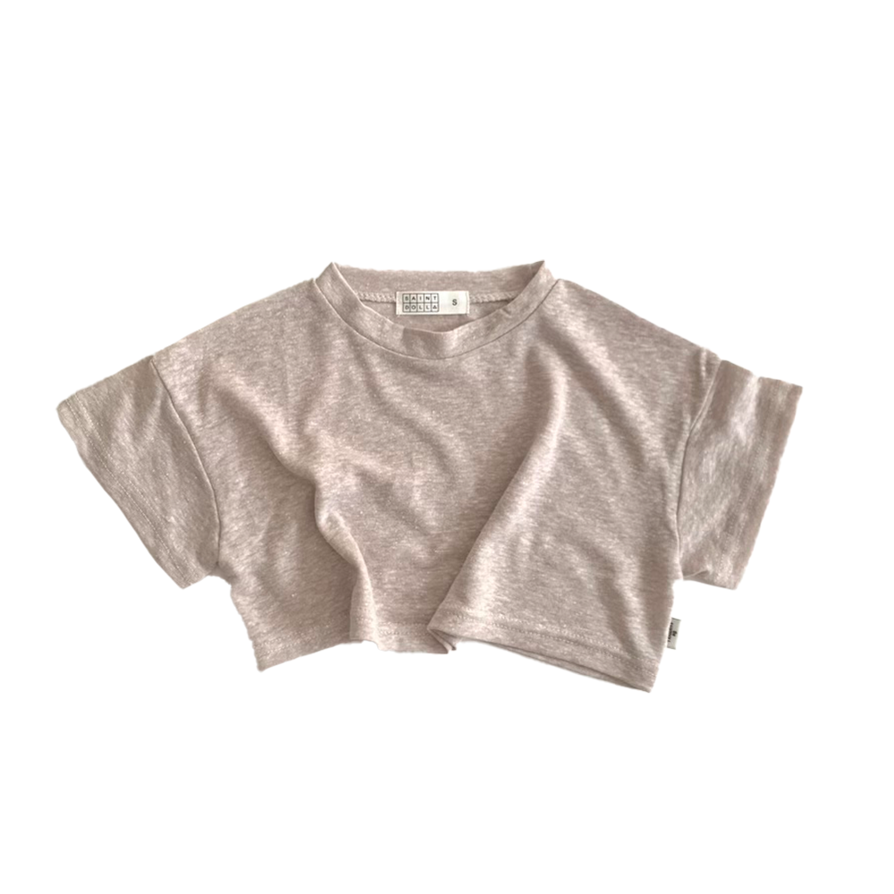 Saint Doll Linen Cropped T-shirt