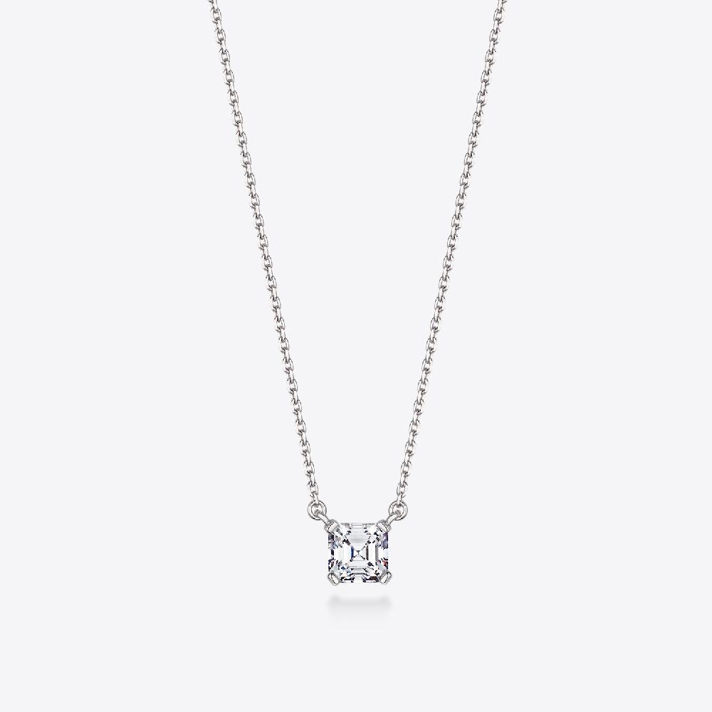 [MSGRN] Kelly Asscher Stud Necklace