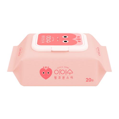 ISOO Pinko Monster 65gsm Portable Wet Wipes 20S