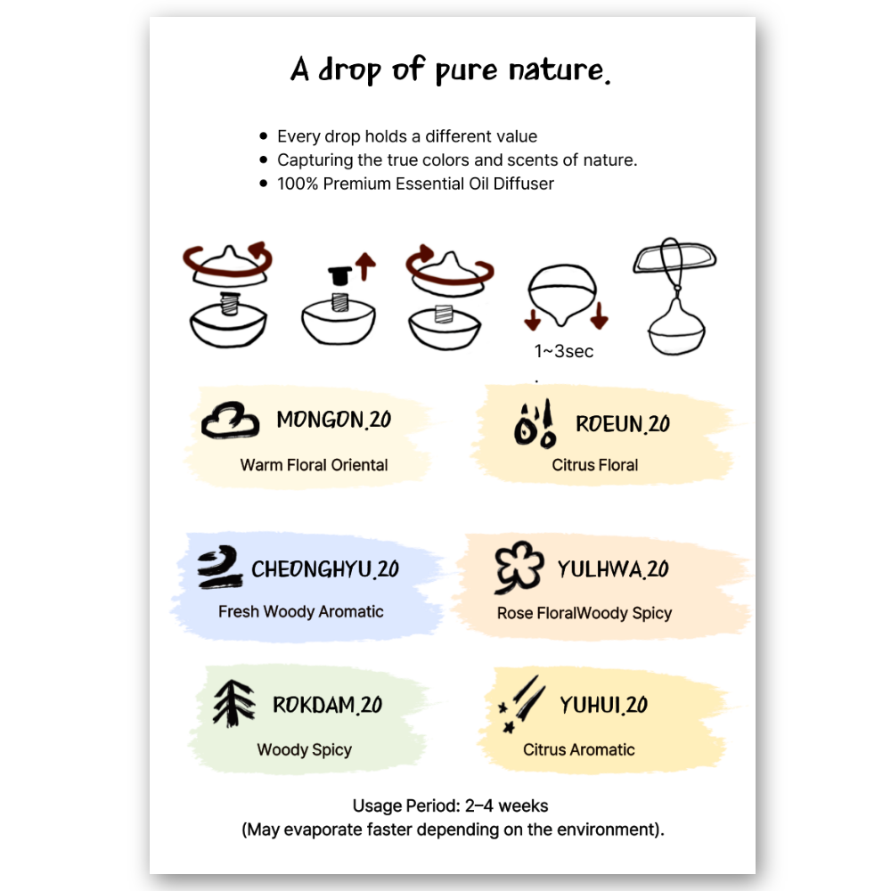 Cheonghyu(靑休).20 CAR Aromatherapy Diffuser