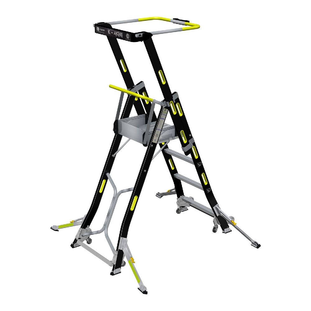 K-LADDER Fixed-Height Platform Step Ladder KLS-104 / KLB-104, 1.0m Platform Height, Active Outrigger