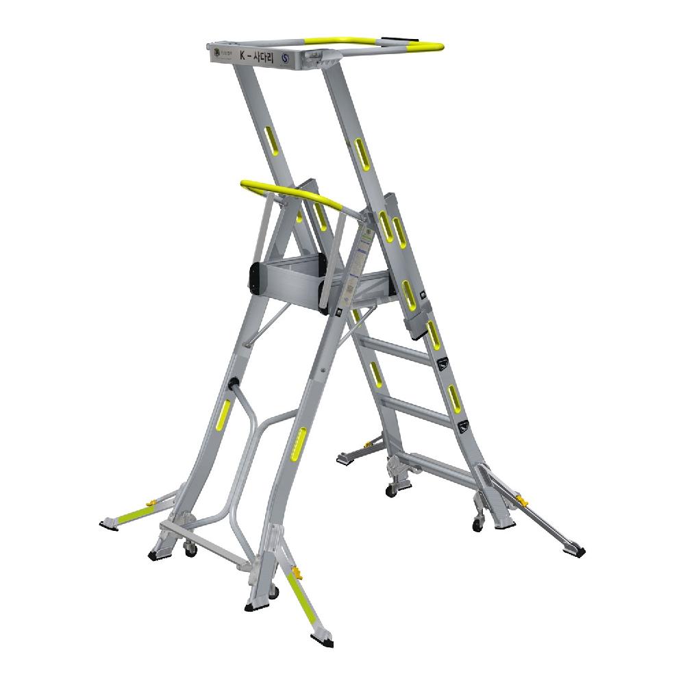 K-LADDER Fixed-Height Platform Step Ladder KLS-104 / KLB-104, 1.0m Platform Height, Active Outrigger