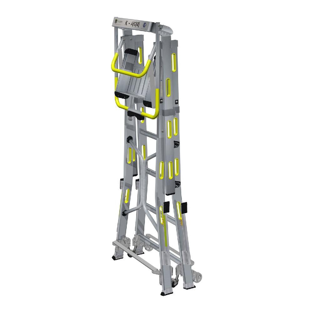 K-LADDER Fixed-Height Platform Step Ladder KLS-105F / KLB-105F, 1.3m Platform Height, Active Outrigger
