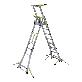 detail image2 K-LADDER Height-Adjustable Platform Step Ladder KL-205, 6-Point Outrigger, Platform Height 1.3-2.2m, S-Mark Certified